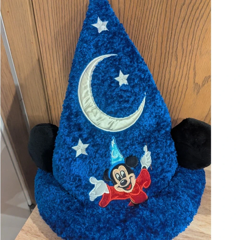 Disney Parks Sorcerer Mickey Mouse Fantasia Wizard Hat Mickey Ears Blue Youth